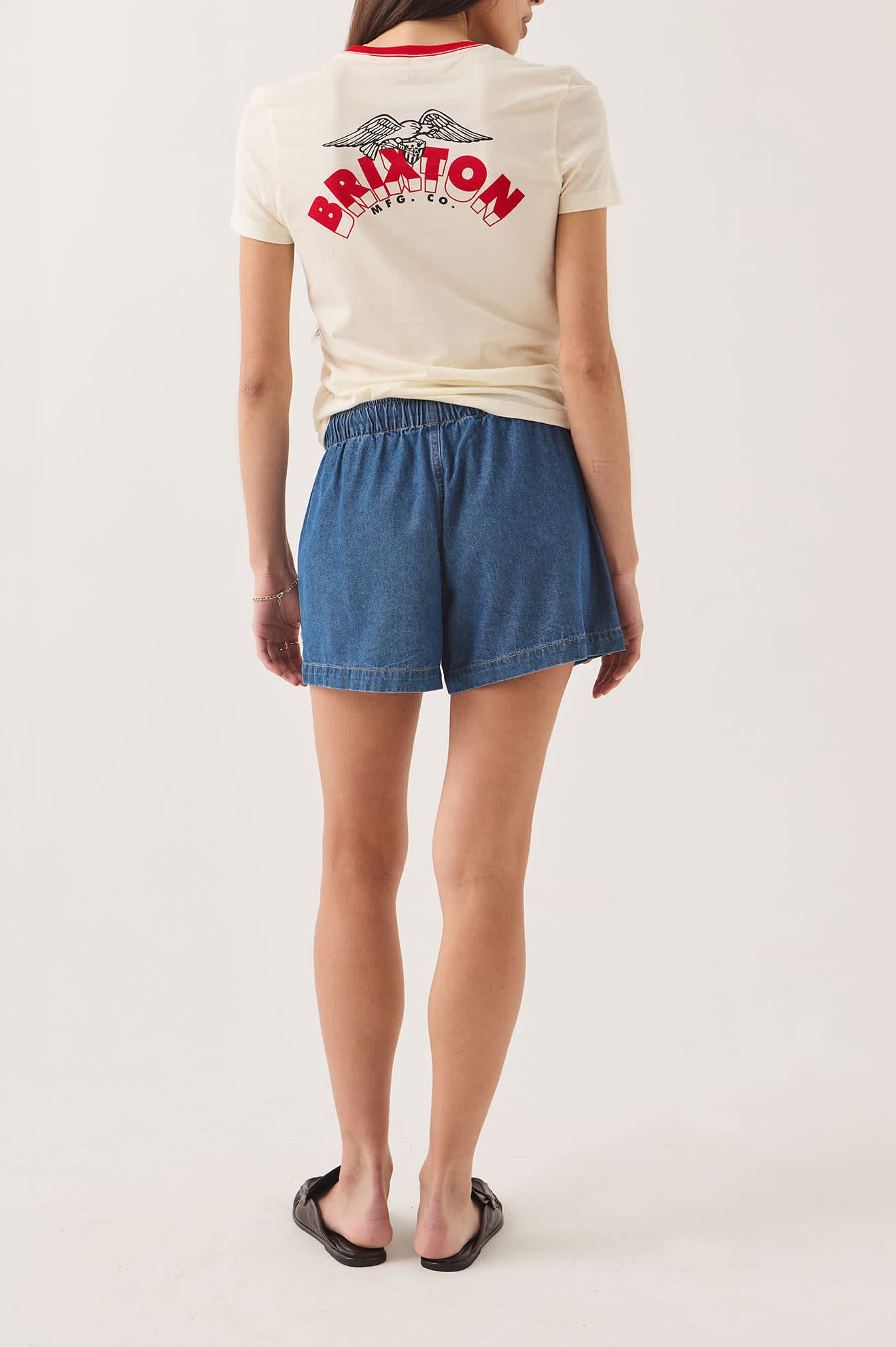 Women's Everyday Women's Short in the color Medium Chambray - Women's Back View