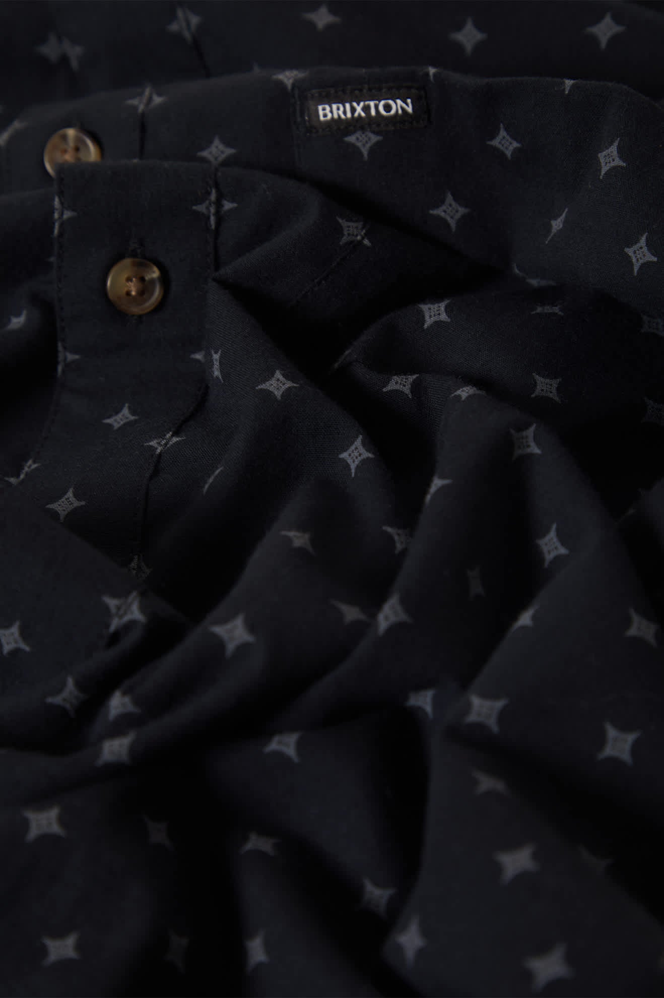 Men's Charter Print Short Sleeve Shirt in the color Future Grey Diamond Tile - Additional Laydown image