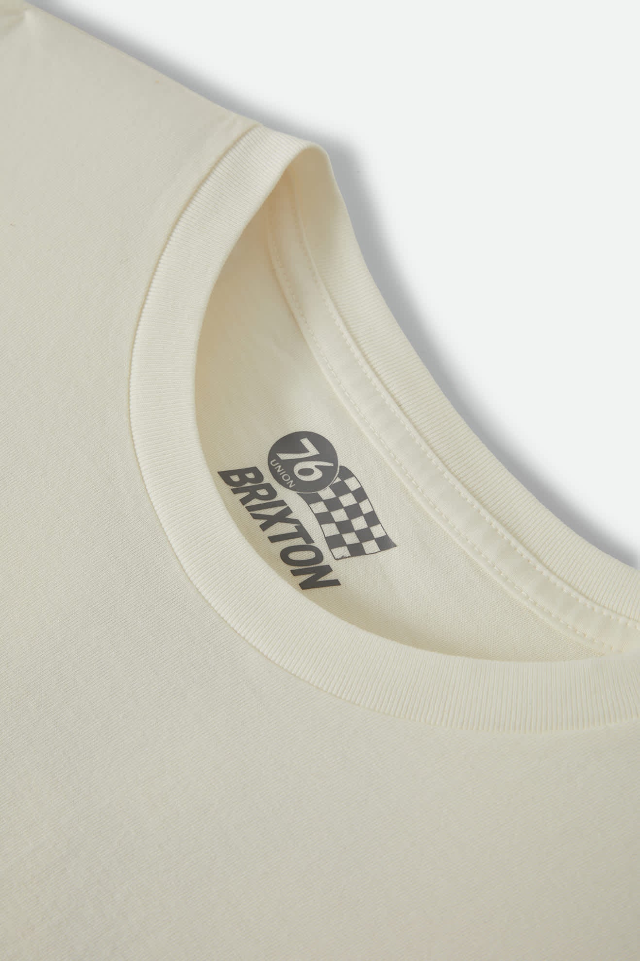 Men's 76 Finish Line Relaxed T-Shirt in the color Washed Off White - Additional Laydown image