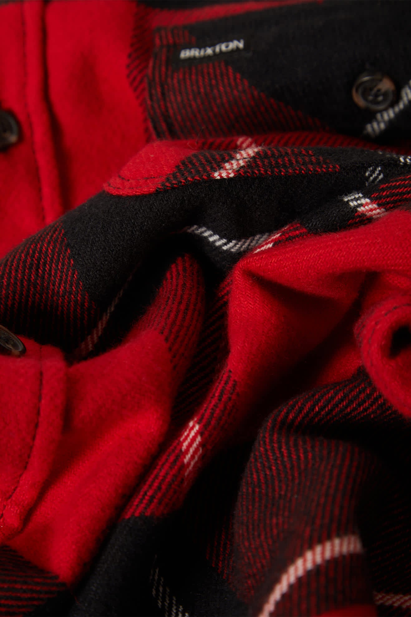 Men's Bowery Flannel in the color Black/Adrenaline Rush/Off White - Additional Laydown image