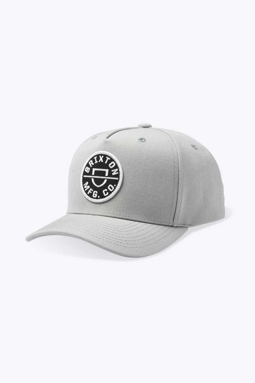 Brixton Men's Crest Netplus Snapback - Cinder Grey | Profile