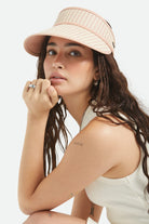 Women's Newport Straw Visor in the color Italian Clay/Natural - Additional Fit image