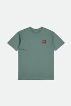 Brixton Men's Alpha Square S/S Standard Tee - Chinois Green/Charcoal/Terracota | Profile