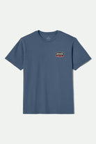Men's Regal S/S Standard T-Shirt in the color Harbor Blue/Black/Stone - Front Product View