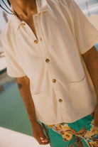 Men's Poolside Short Sleeve Shirt in the color Off White - Men's Lifestyle image
