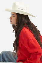 Unisex Laredo Straw Cowboy Hat in the color Bone - Women's Side View