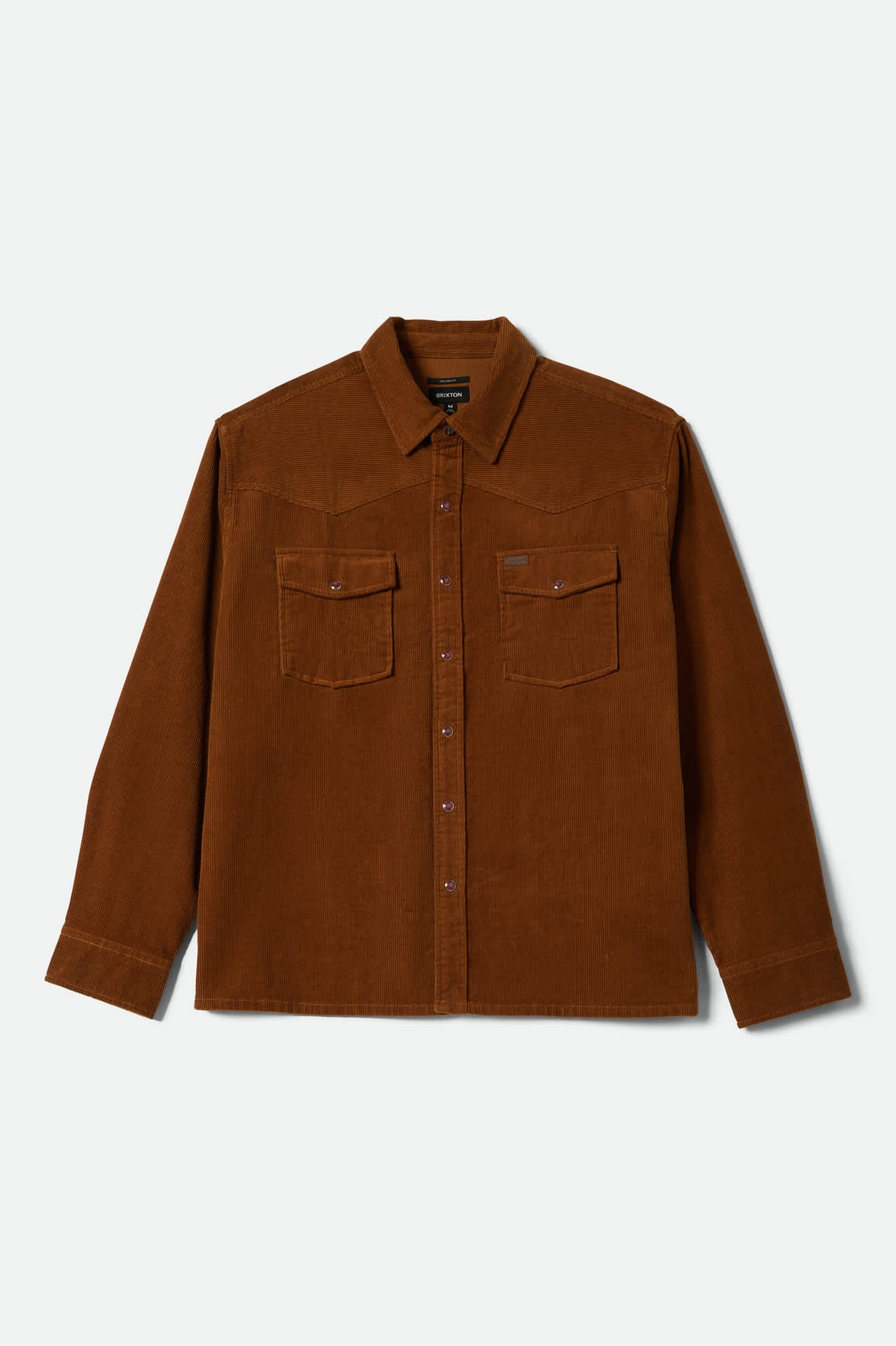 Men's New West Relaxed Overshirt in the color Washed Copper Corduroy - Front Product View
