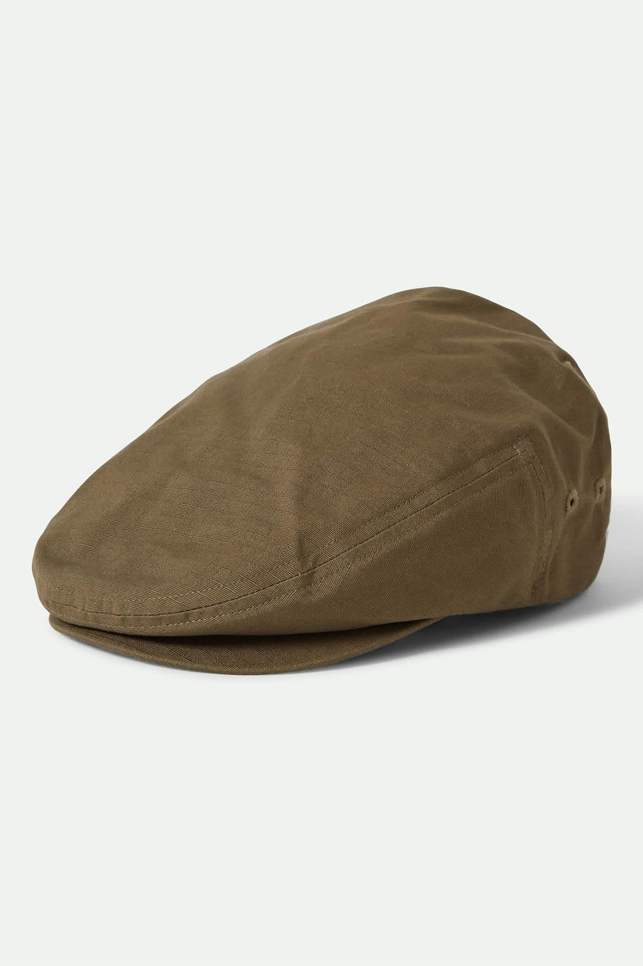 Unisex Hooligan Lightweight Flat Cap in the color Ivy Green Ripstop - Front Product View