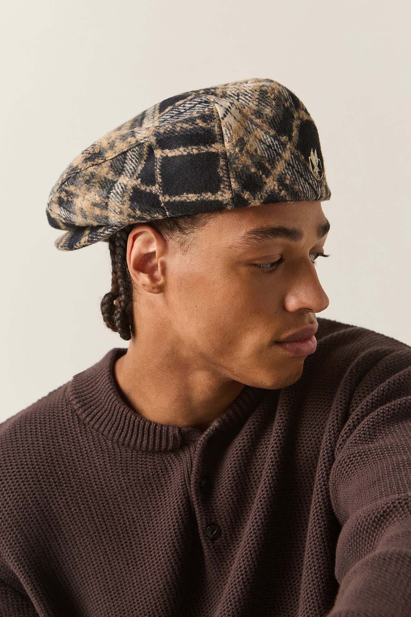 Unisex Century Barrel Snap Cap in the color Navy/Sand/Cream - Additional Fit image