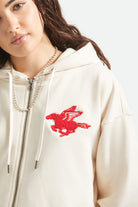 Women's Pegasus Zip Hood in the color Whitecap - Additional Fit image