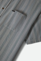 Men's Charter Stripped Dobby Short Sleeve Shirt in the color Trooper - Additional Laydown image