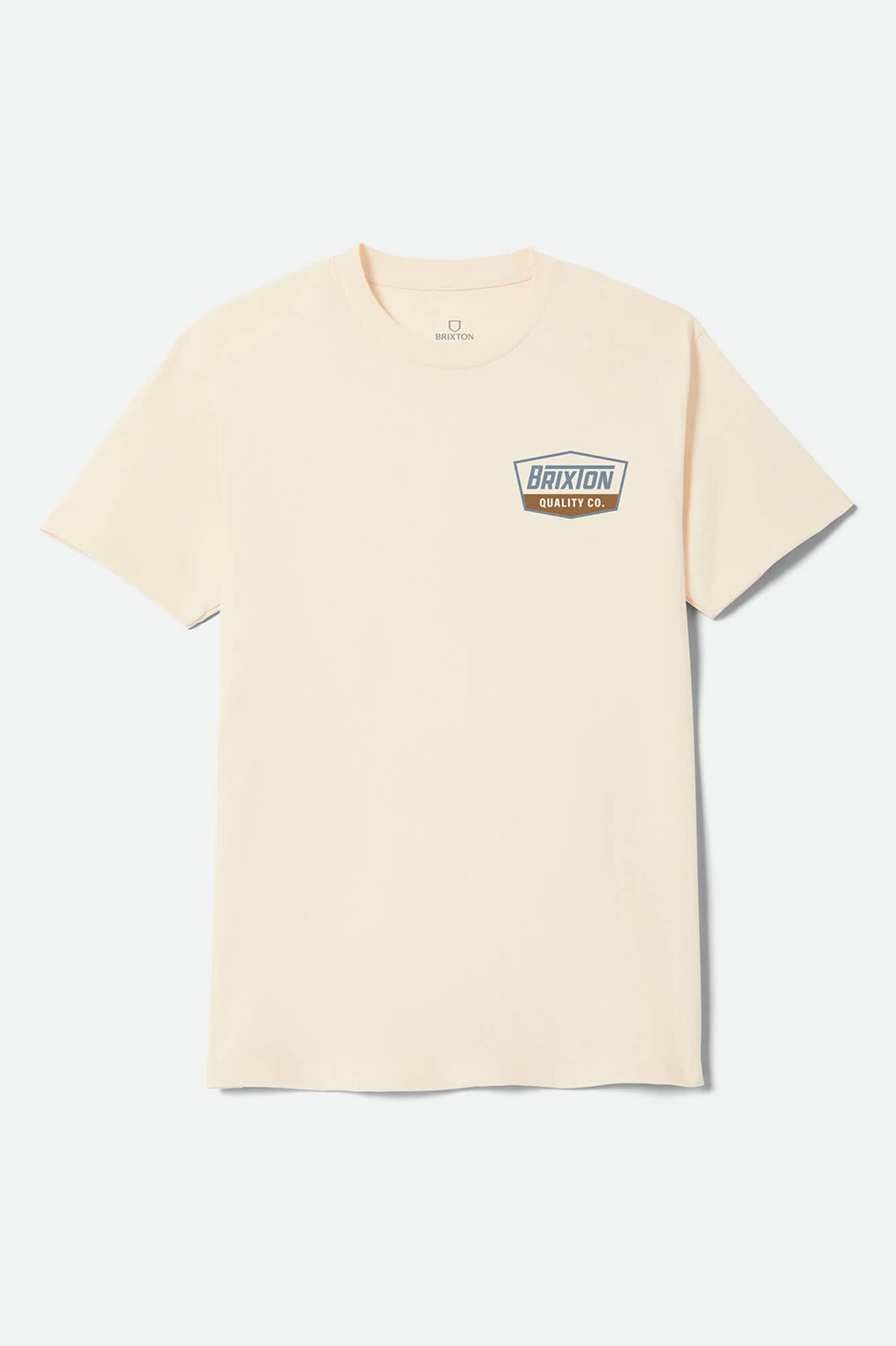 Men's Regal Standard T-Shirt in the color Cream/Grey Blue/Light Brown - Front Product View