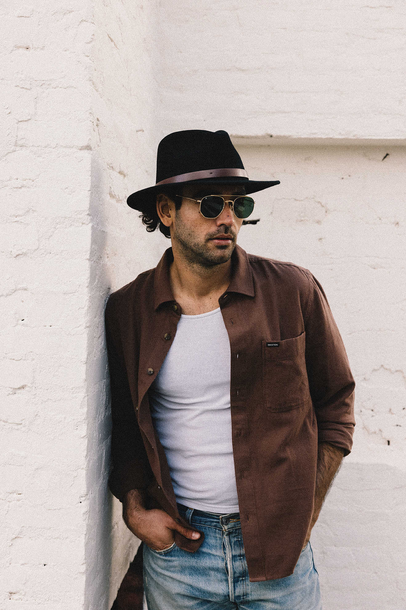 Brixton Unisex Messer Fedora - Black | Lifestyle 1