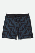 Men's Blitz Boardshort 19" in the color Black/Future Grey Warped Tile - Front Product View