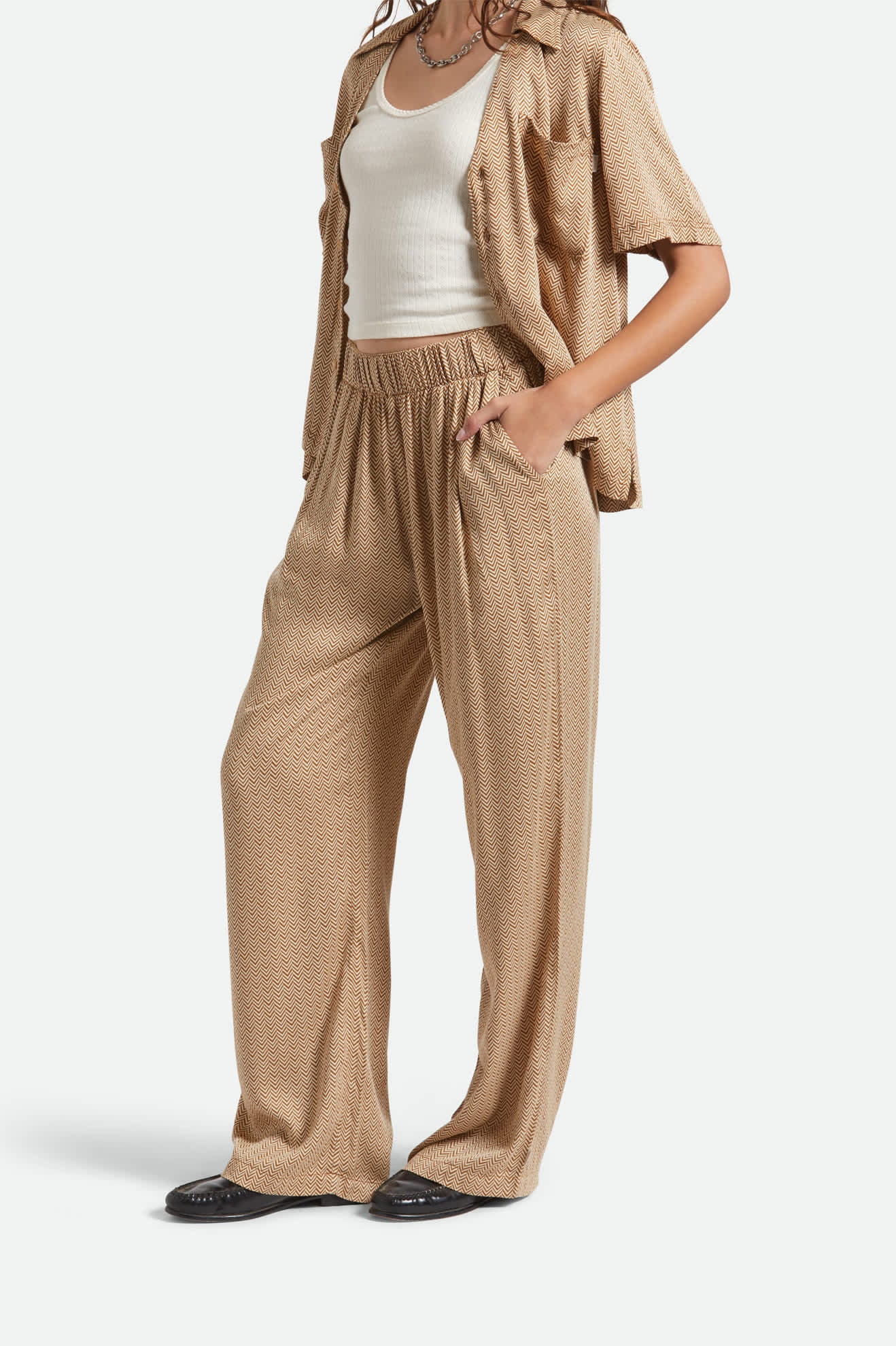 Women's Hudson Lounge Pant in the color Washed Copper/Whitecap - Women's Front View