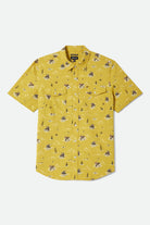 Men's Lone Star X Brixton Short Sleeve Shirt in the color Texas Gold - Front Product View