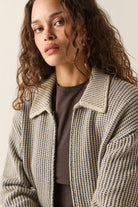 Unisex Pacific Zip Sweater in the color Navy/Whitecap - Additional Fit image