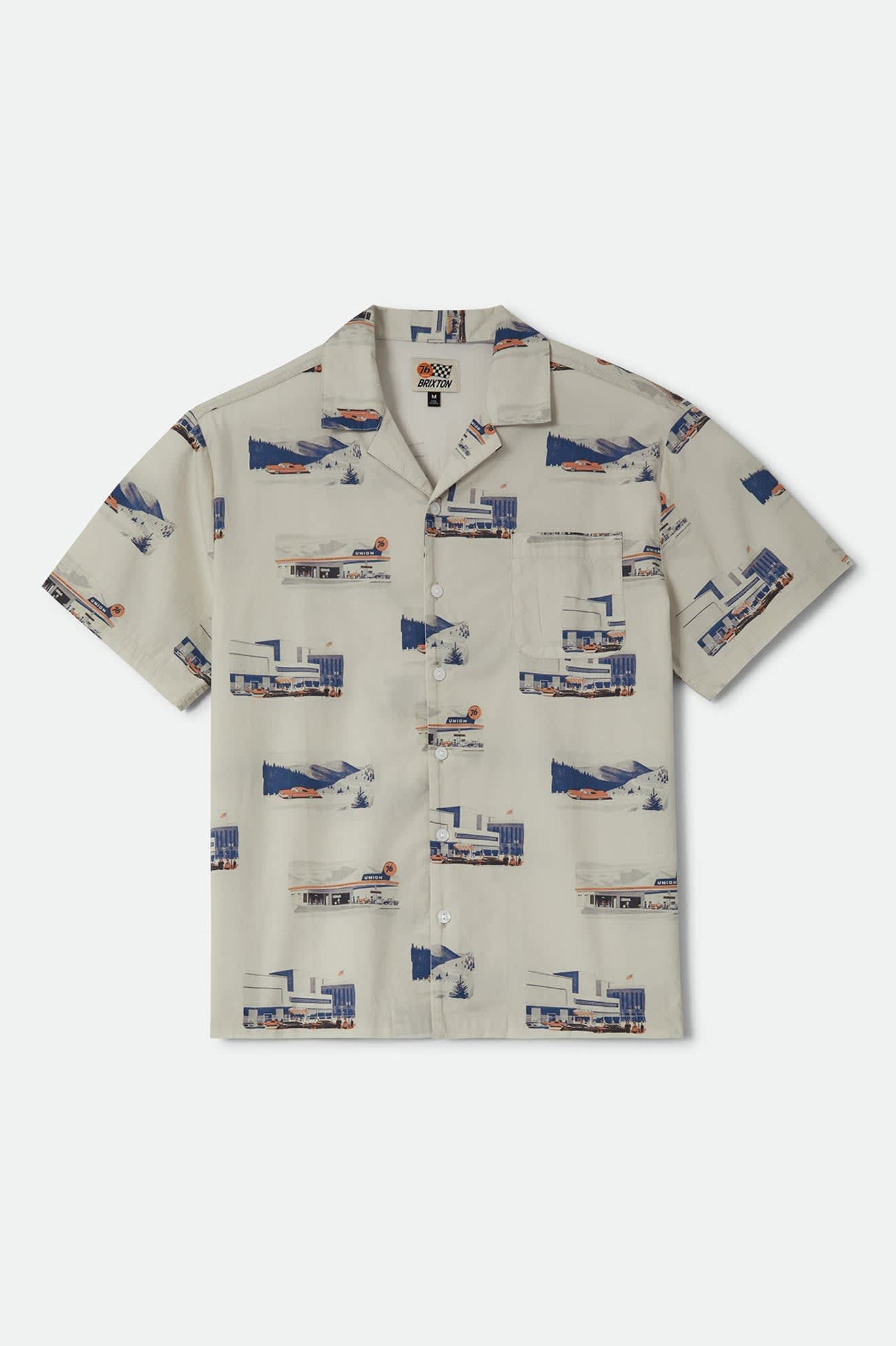 Men's 76 Resort Shirt in the color Off White/Scenic - Front Product View