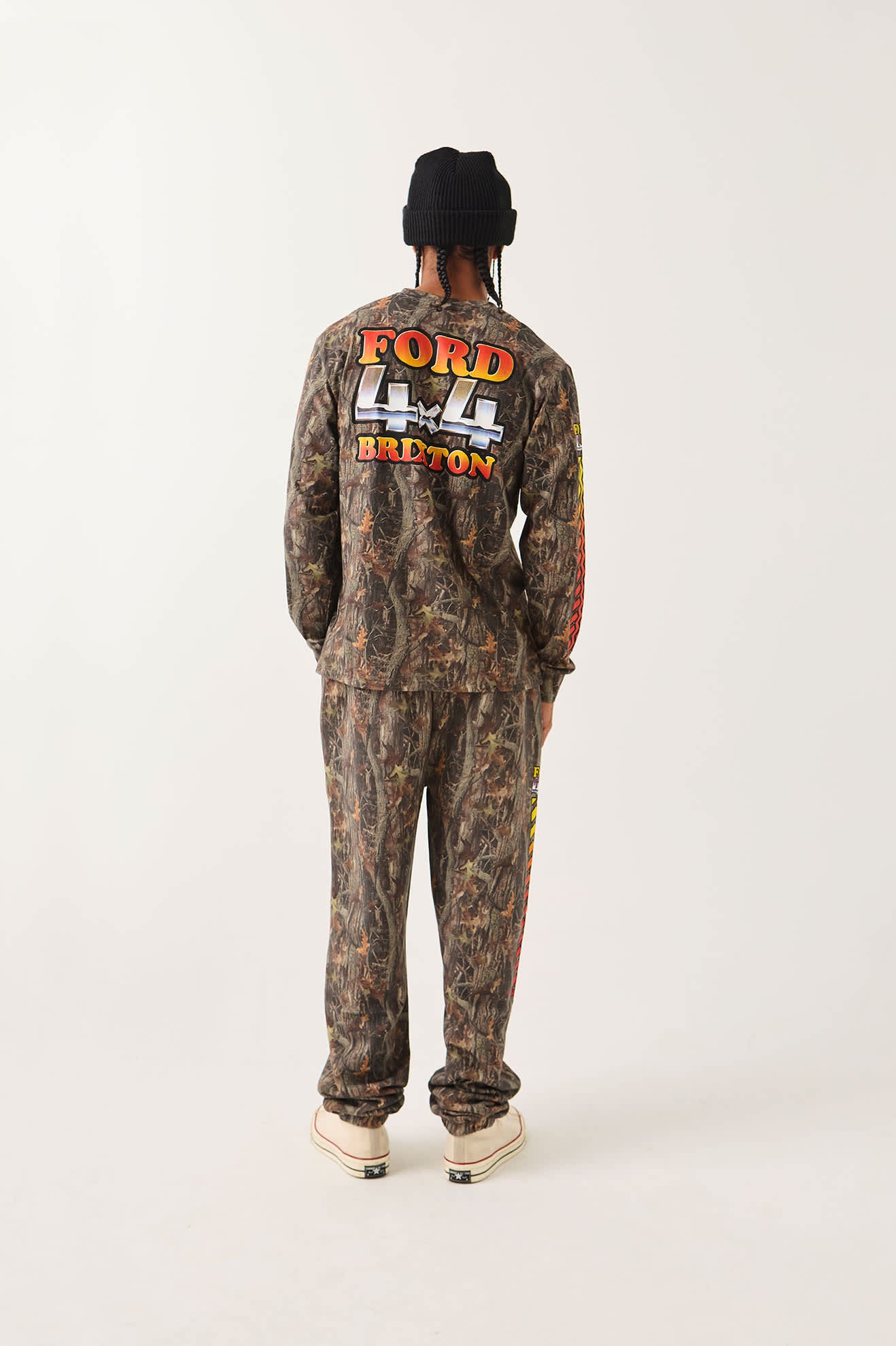 Men's Ford 4x4 Chrome Sweatpant in the color Boxwood Green - Men's Back View