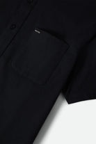 Men's Sanford Oxford Short Sleeve Shirt in the color Black - Additional Laydown image