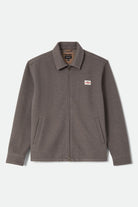 Men's Trademark Zip Flannel Jacket in the color Heather Grey - Front Product View
