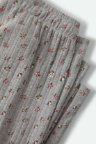 Women's Off Duty Pointelle Lounge Pant in the color Heather Grey Ditsy Floral - Additional Laydown image