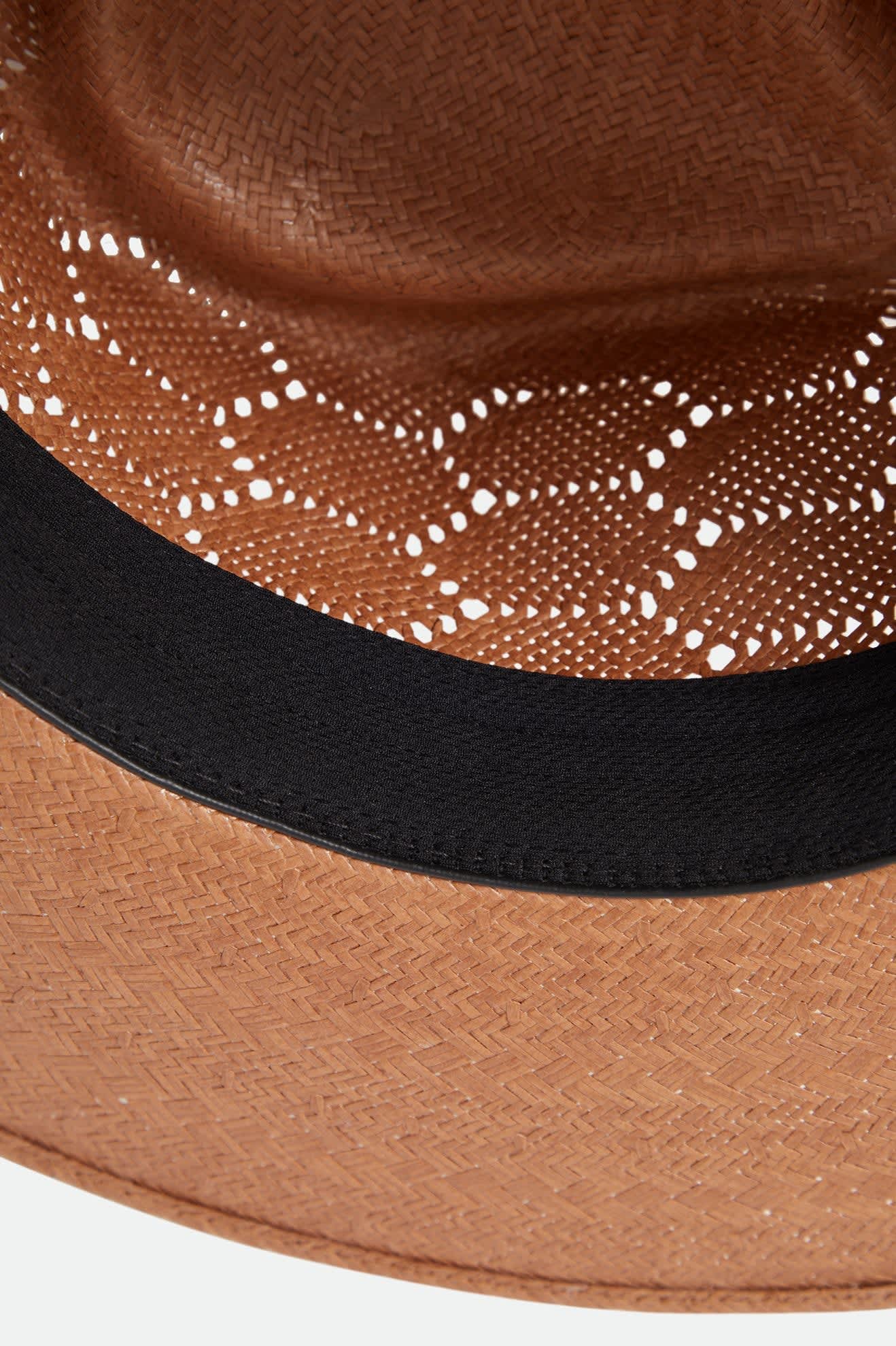 Women's Porto Straw Fedora in the color Italian Clay - Additional Laydown image