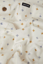 Men's Charter Print Short Sleeve Shirt in the color Off White/Multi Diamond Tile - Additional Laydown image