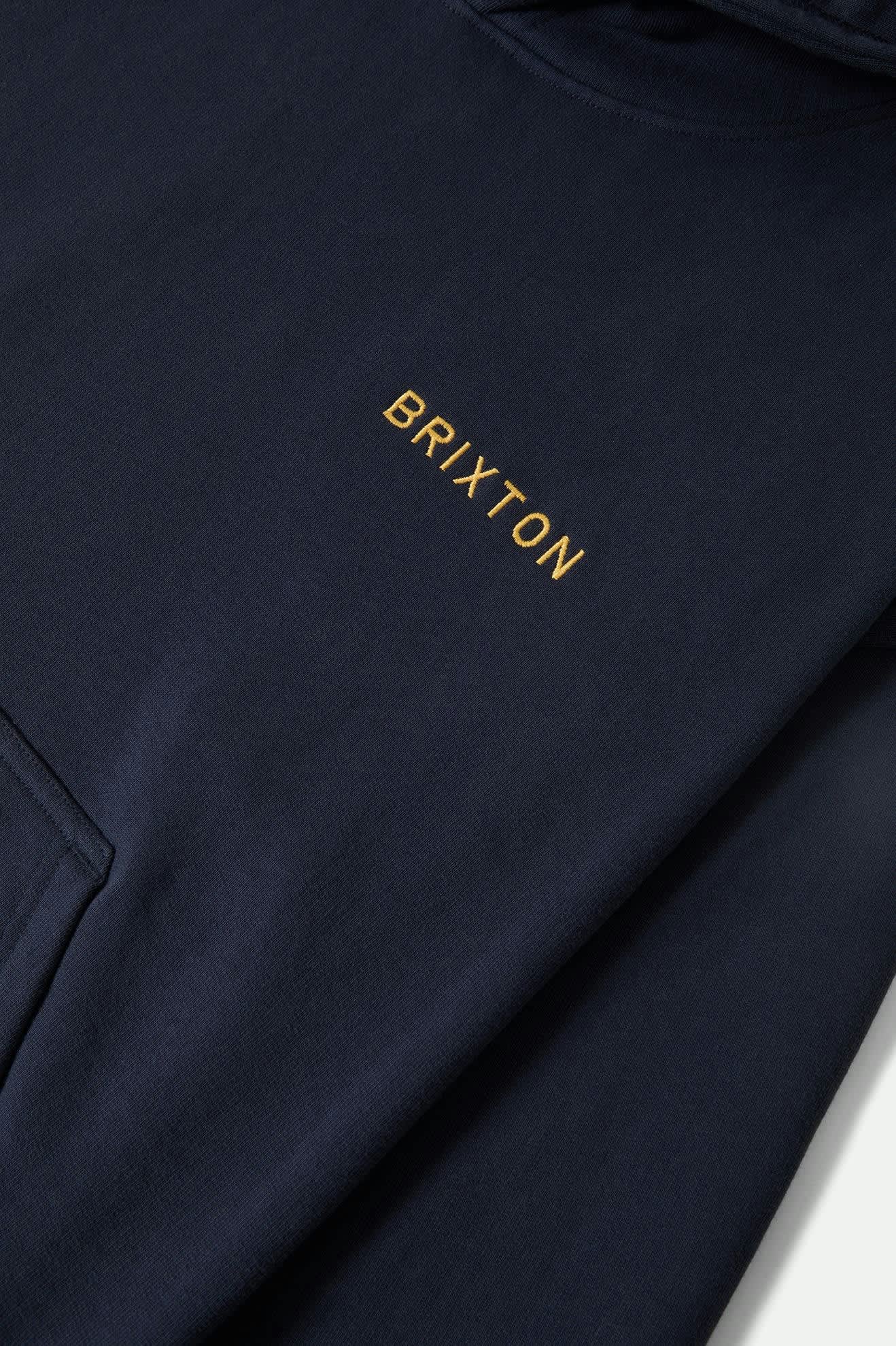 Men's Embroidered Heavyweight Oversized Hoodie in the color Mood Indigo - Additional Laydown image