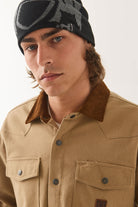 Men's Bowery Builders Ranch Performance Flannel in the color Khaki/Brown - Additional Fit image