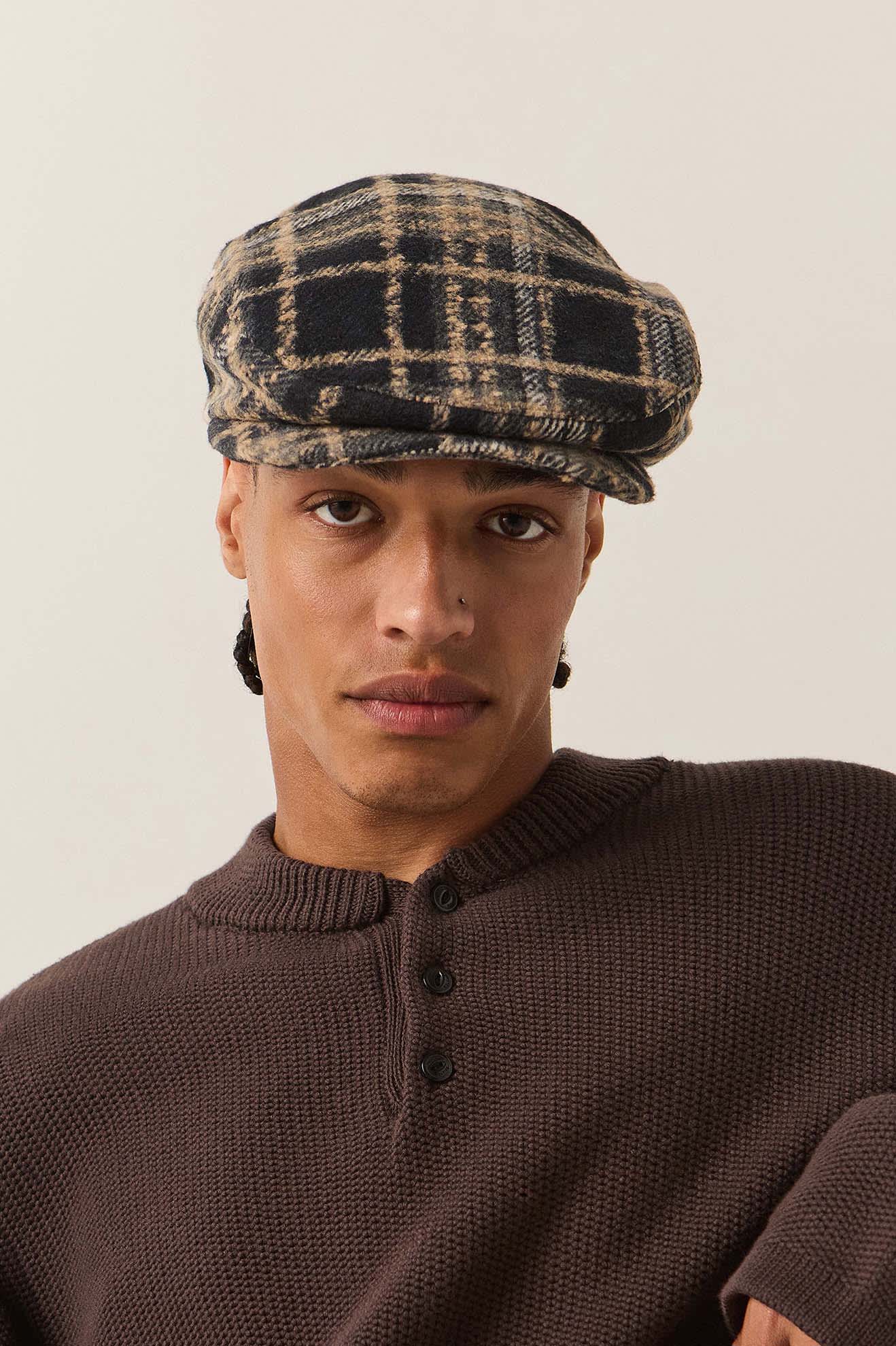 Unisex Century Barrel Snap Cap in the color Navy/Sand/Cream - Additional Fit image