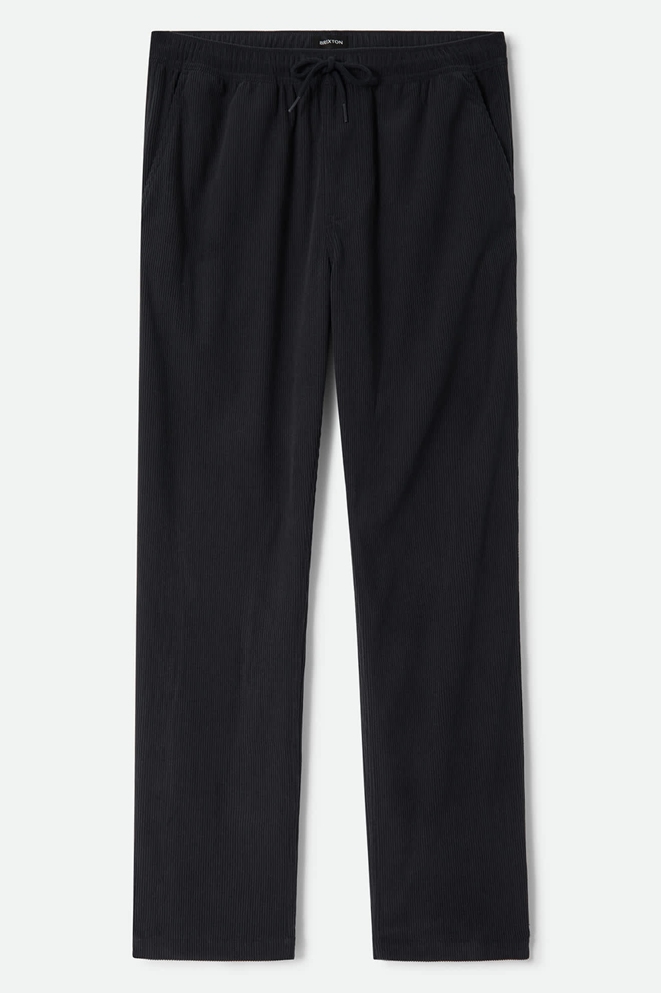 Men's Everyday E-Waist Corduroy Pant in the color Black Corduroy - Front Product View
