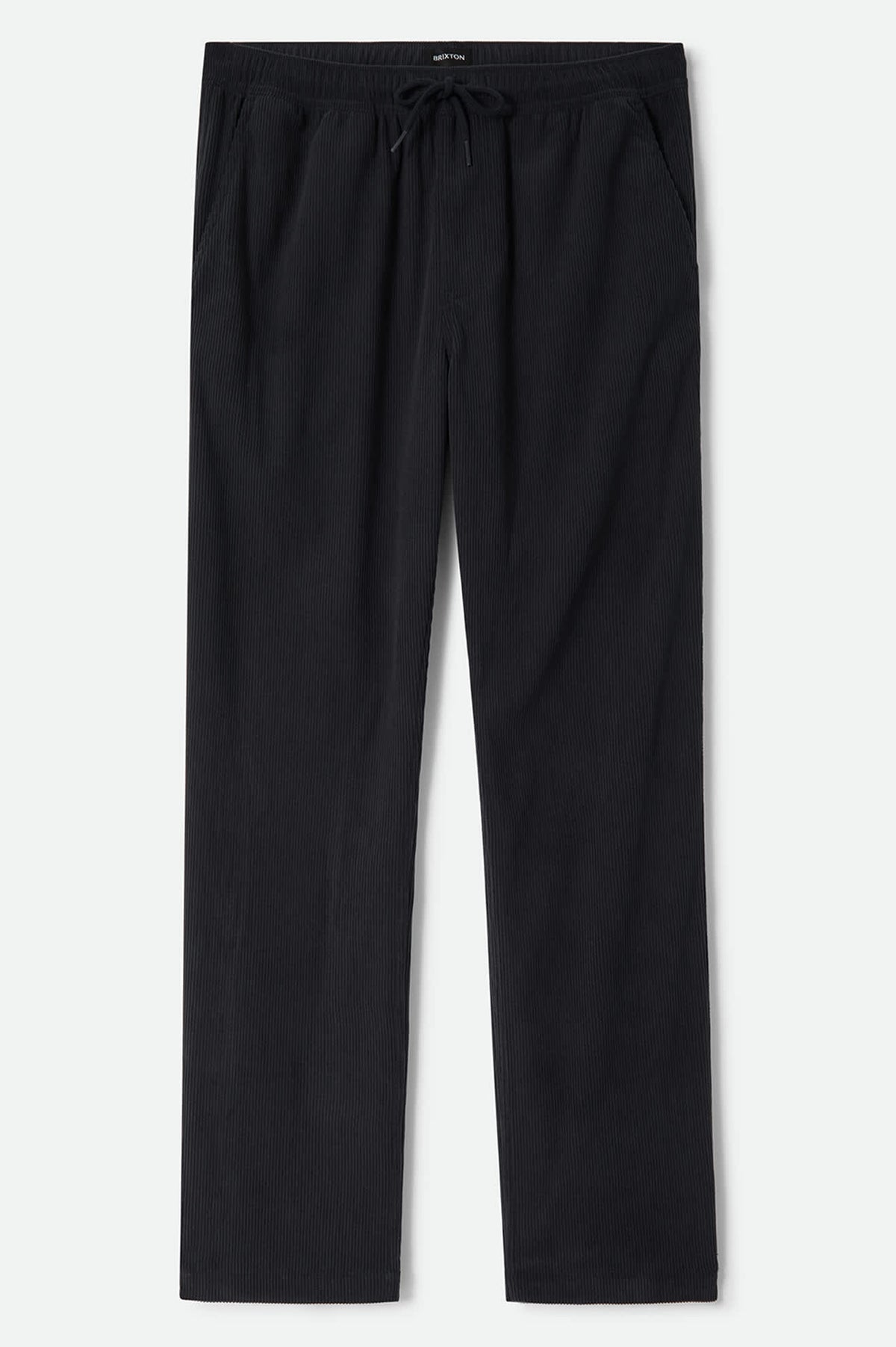 Men's Everyday E-Waist Corduroy Pant in the color Black Corduroy - Front Product View