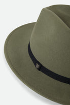 Unisex Messer Packable Fedora in the color Olive Surplus/Black - Additional Laydown image