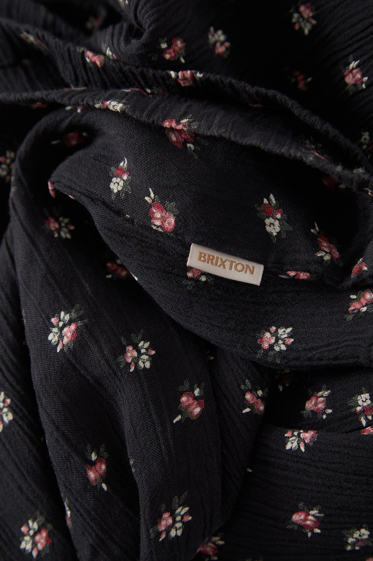 Women's The Molly Silky Dress in the color Black Ditsy Floral - Additional Laydown image
