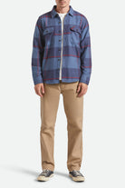 Men's Bowery Flannel in the color Bering Sea/Mood Indigo/Adrenaline Rush - Additional Fit image