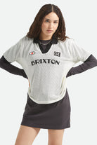 Women's Varsity T-Shirt in the color Off White/Black - Women's Front View