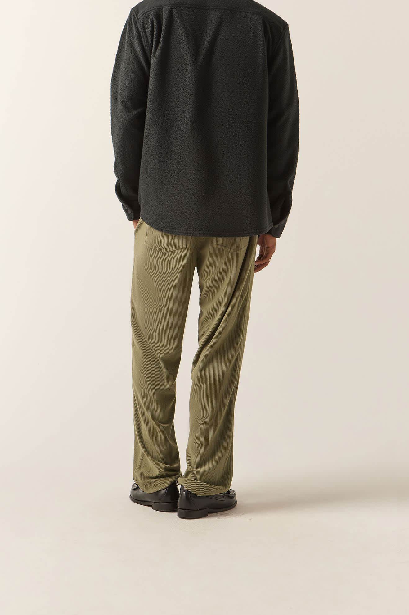 Men's Everyday E-Waist Corduroy Pant in the color Olive Surplus Corduroy - Men's Back View