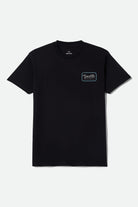 Men's Grade Short Sleeve Shirt in the color Black/Off White/Retro Blue - Front Product View