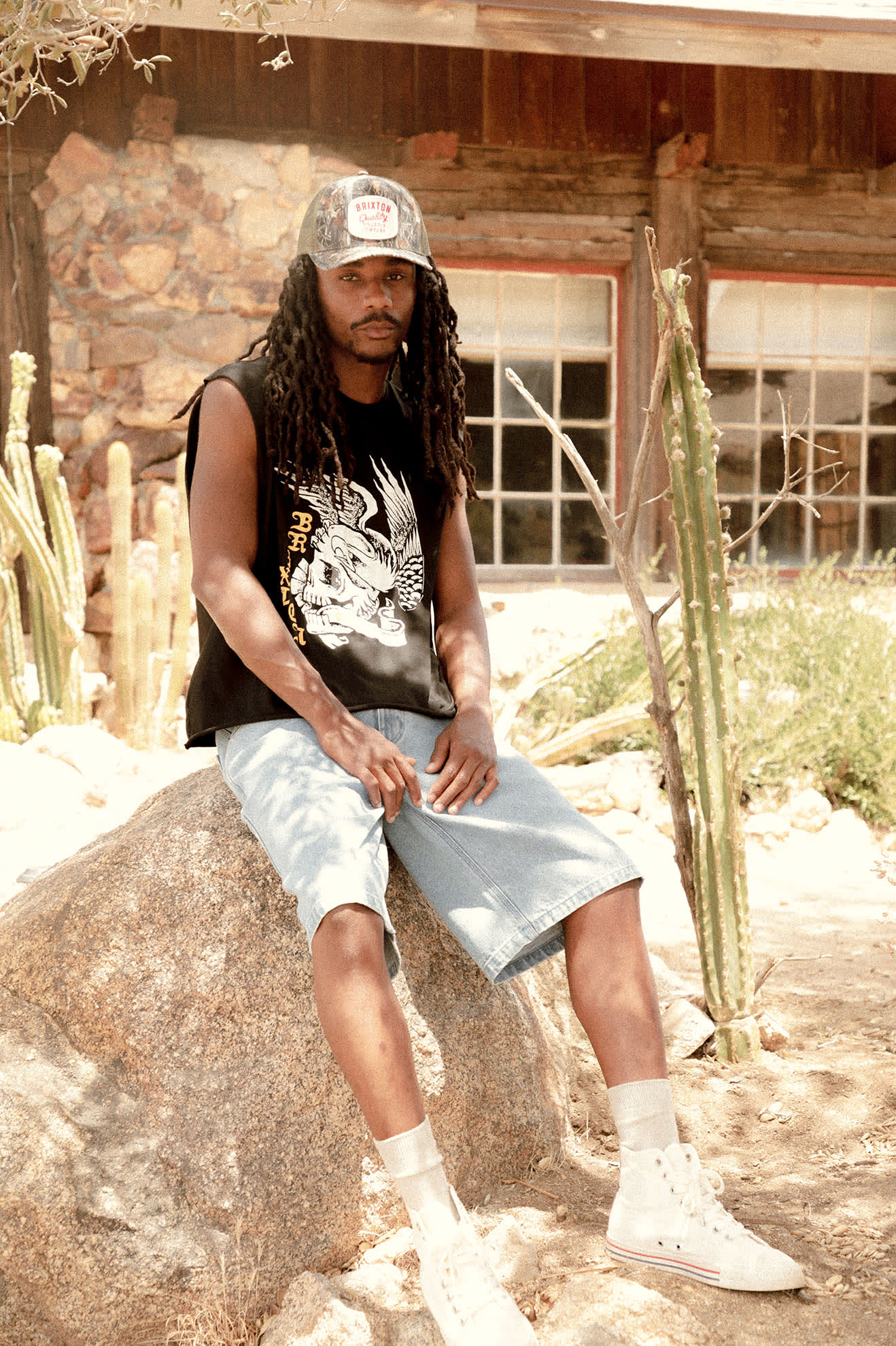 Unisex Hubal Netplus Trucker Hat in the color Tree Camo/Olive - Men's Lifestyle image