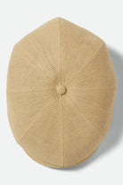 Unisex Brood Newsboy Cap in the color Dark Tan Straw - Additional Laydown image