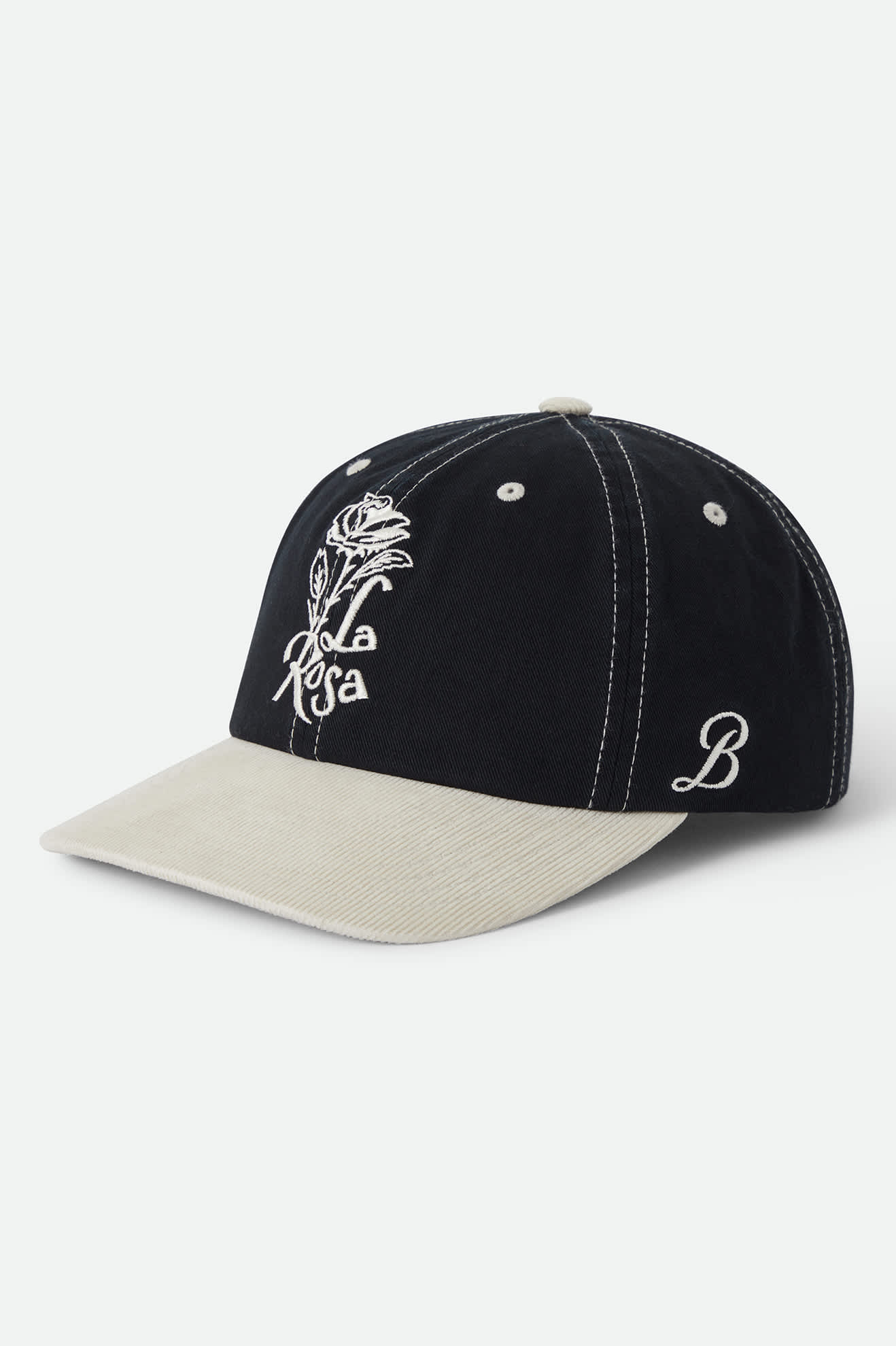 Women's La Rosa Adjustable Hat in the color Black/Whitecap Cord - Front Product View
