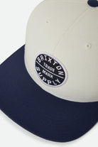 Unisex Oath III Snapback in the color Off White/Midnight Blue - Additional Laydown image