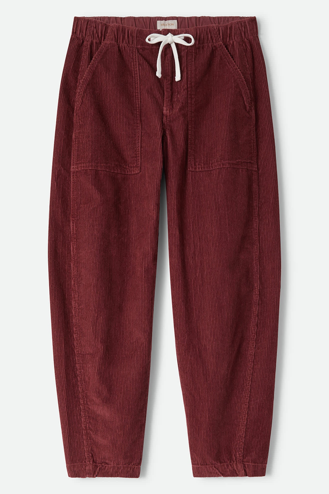 Women's Utility Everyday Barrel Pant in the color Wild Ginger Cord - Front Product View