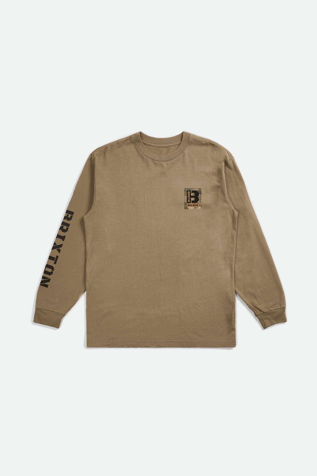 Brixton Men's Builders L/S Standard T-Shirt - Tiger's Eye | Main