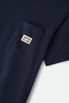 Men's Woodburn Tailored Pocket T-Shirt in the color Navy - Additional Laydown image