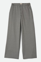 Women's Houndstooth Leisure Trouser in the color Winter White/Black - Front Product View
