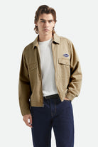Men's Trademark Lightweight Garage Jacket in the color Washed Khaki - Men's Front View