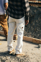Men's Builders Carpenter Stretch Pant in the color Egret White - Men's Lifestyle image