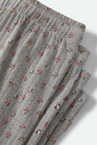 Women's Off Duty Pointelle Lounge Pant in the color Heather Grey Ditsy Floral - Additional Laydown image